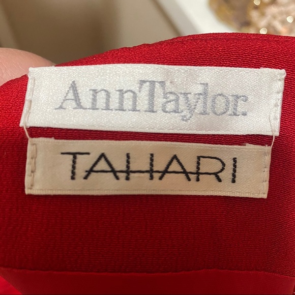 Vintage Burgundy Ann Taylor Tahari Vintage Midi - Picture 12 of 12